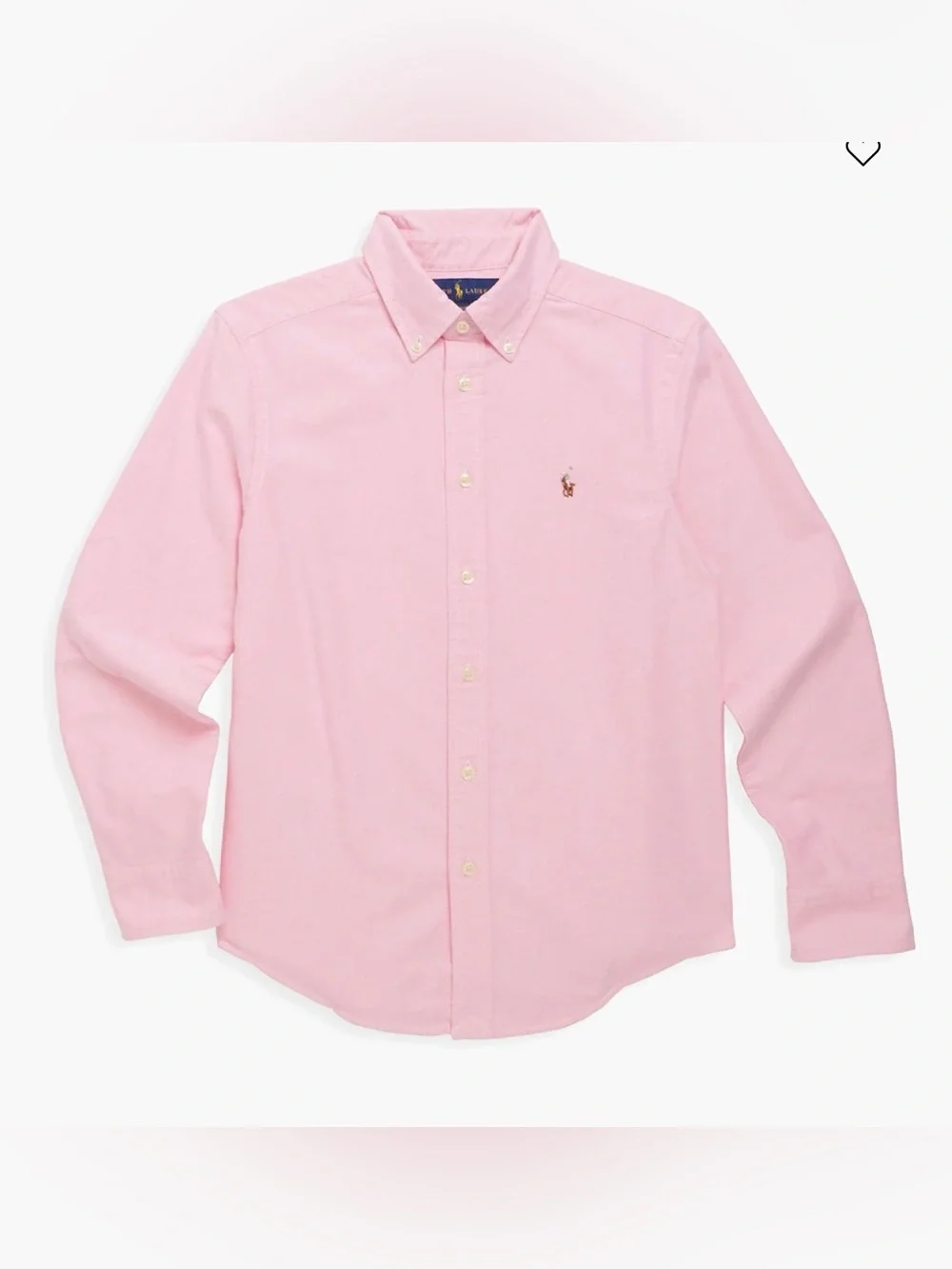POLO Ralph Lauren Cotton Oxford Sport Shirt in New Rose - M (10-12)